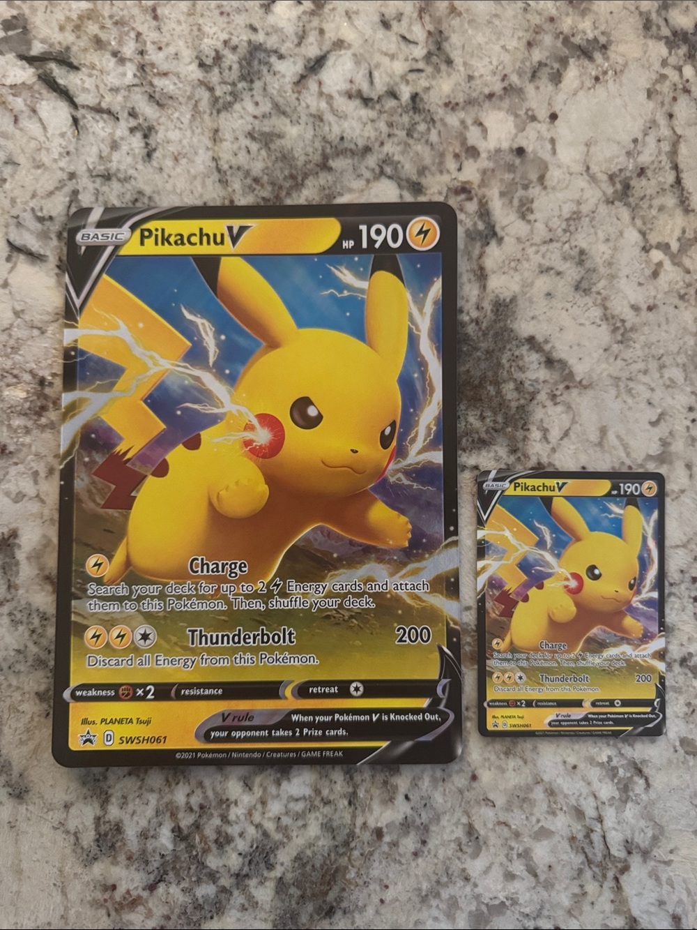 Pokemon Pikachu V Yellow Lightning Artwork Card
